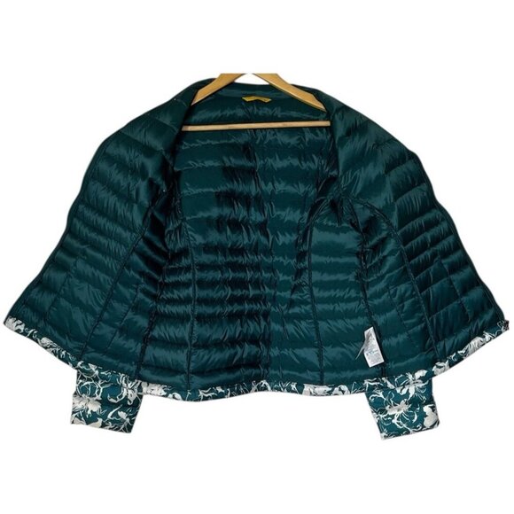 New Louis Castel Green White Down Quilted Zip Lightweight Jacket Puffer - Picture 5 of 12